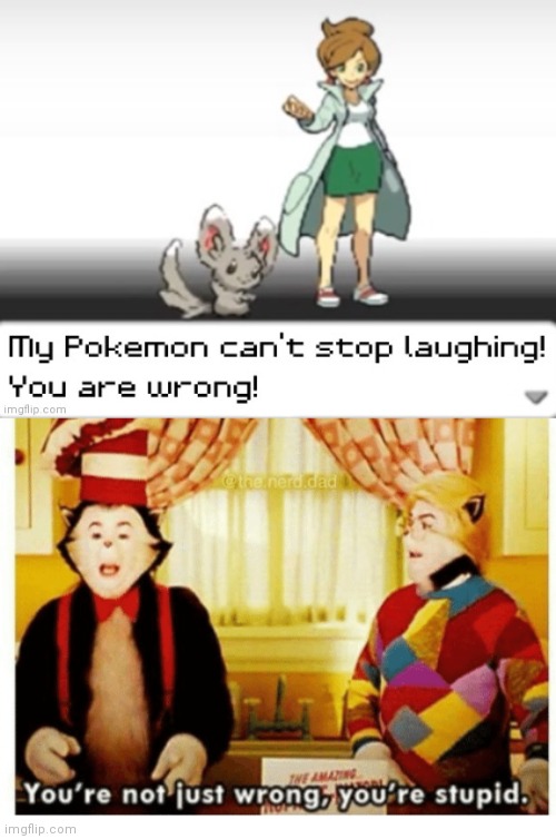 New template? | image tagged in you're not just wrong your stupid,my pokemon can't stop laughing you are wrong,memes,custom template,template | made w/ Imgflip meme maker