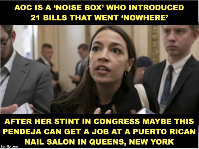 AOC just a big mouth | image tagged in aoc idiot | made w/ Imgflip meme maker