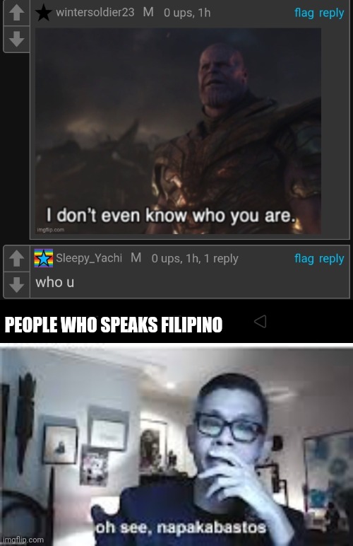 PEOPLE WHO SPEAKS FILIPINO | made w/ Imgflip meme maker