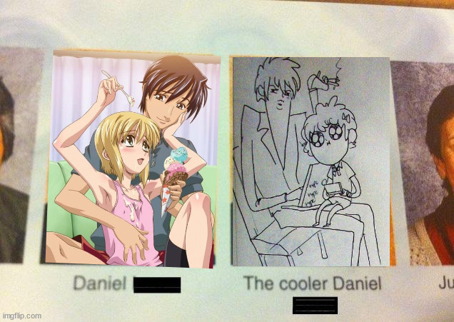 dorito faced bad touch sempai san and shota boy is the best webtoon ever made. | image tagged in the cooler daniel,anime,boku no pico | made w/ Imgflip meme maker