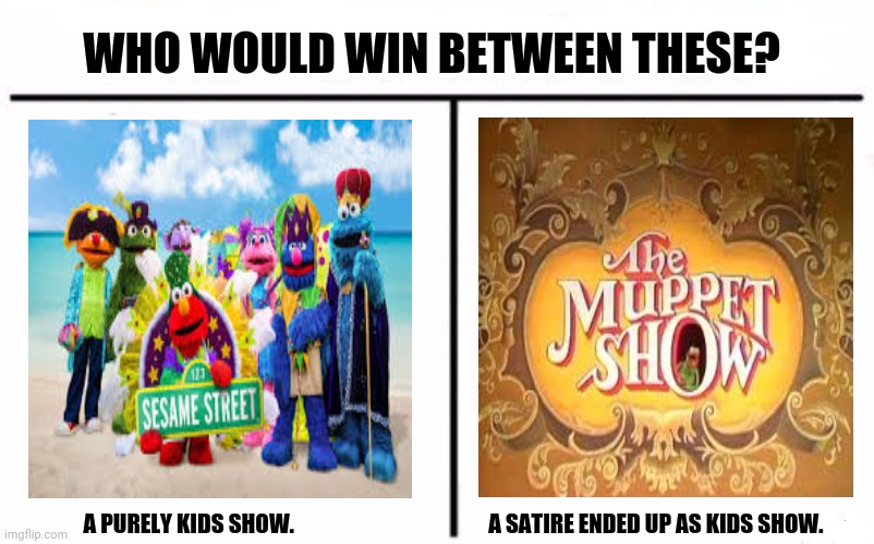 Who Would Win Blank | WHO WOULD WIN BETWEEN THESE? A PURELY KIDS SHOW.                                            A SATIRE ENDED UP AS KIDS SHOW. | image tagged in memes,who would win,voodoo doll | made w/ Imgflip meme maker