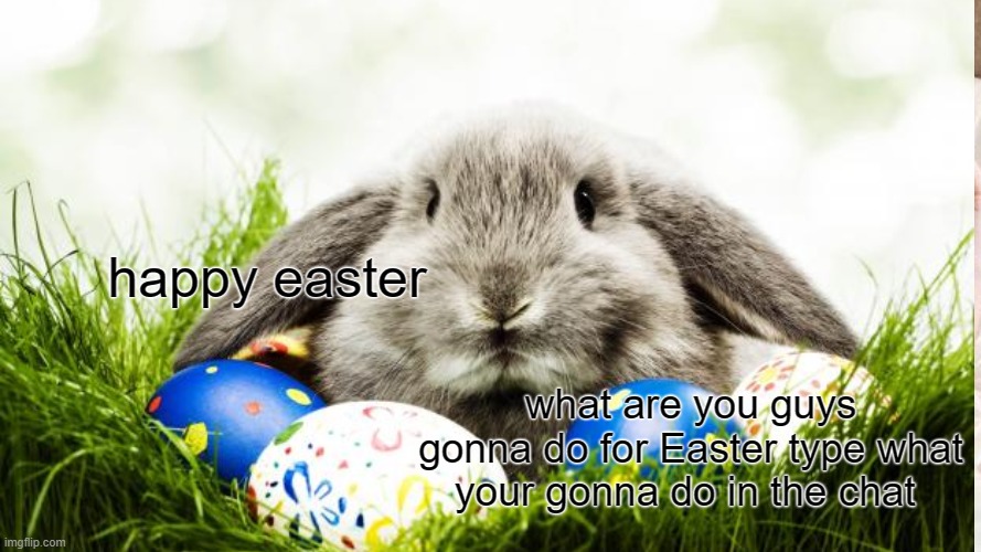 HAPPY EASTER | happy easter; what are you guys gonna do for Easter type what your gonna do in the chat | image tagged in easter,god | made w/ Imgflip meme maker