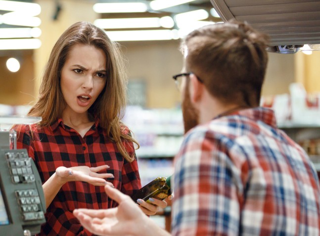 High Quality arguing with cashier Blank Meme Template