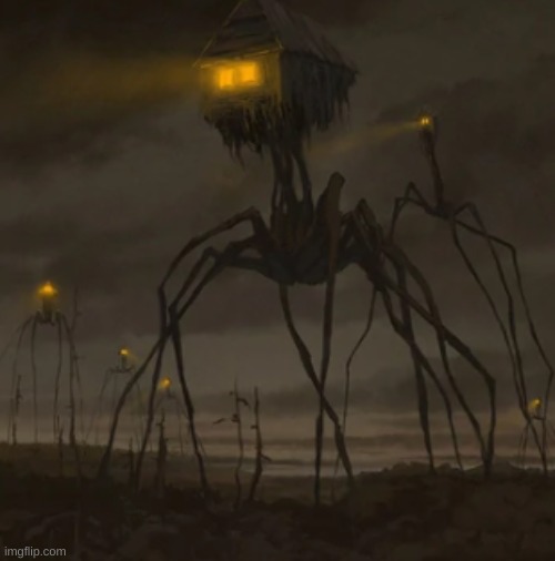 You walk into a house, and then it starts rising. You look out the window, and it grew spider legs. wdyd | made w/ Imgflip meme maker
