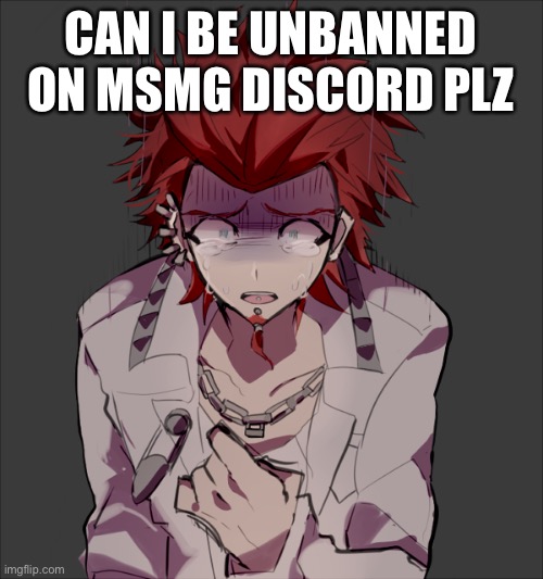 CAN I BE UNBANNED ON MSMG DISCORD PLZ | made w/ Imgflip meme maker