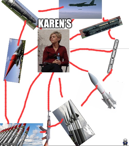 KAREN’S; *TARGET LOCK* [ROBOT VOICES] | image tagged in blank white template | made w/ Imgflip meme maker