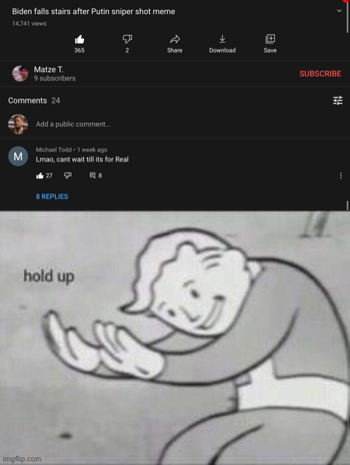 Oh no... | image tagged in fallout hold up | made w/ Imgflip meme maker