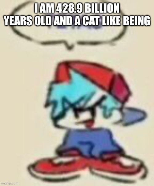 Beep | I AM 428.9 BILLION YEARS OLD AND A CAT LIKE BEING | image tagged in beep | made w/ Imgflip meme maker