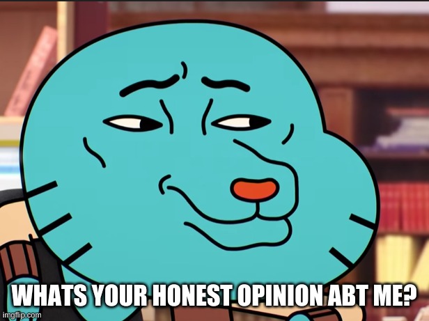 *embraces insults* | WHATS YOUR HONEST OPINION ABT ME? | image tagged in smug | made w/ Imgflip meme maker