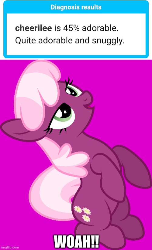 cheeribetes | WOAH!! | image tagged in cheerilee,my little pony friendship is magic,memes,adorable,cute | made w/ Imgflip meme maker