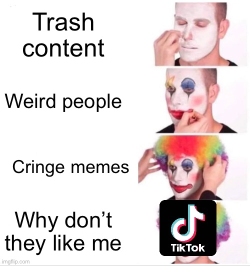 HAPPY EASTER!!!! | Trash content; Weird people; Cringe memes; Why don’t they like me | image tagged in memes,clown applying makeup,jesus christ | made w/ Imgflip meme maker