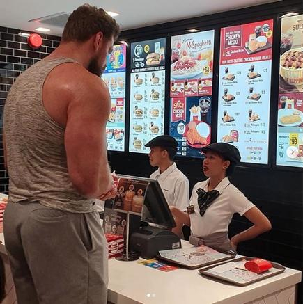 Dutch guy ordering at McDonalds Blank Meme Template