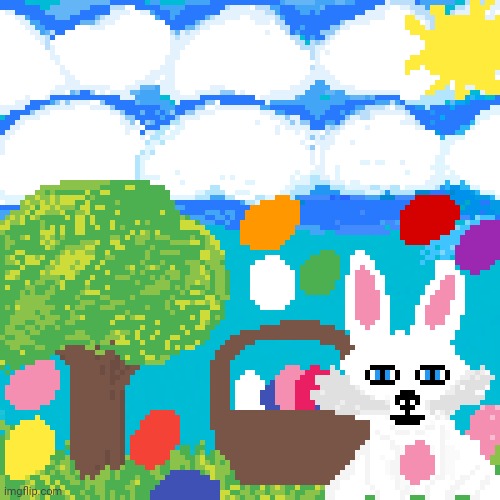 Happy Easter artwork I made | image tagged in art,artwork,happy easter,easter,drawings,drawing | made w/ Imgflip meme maker