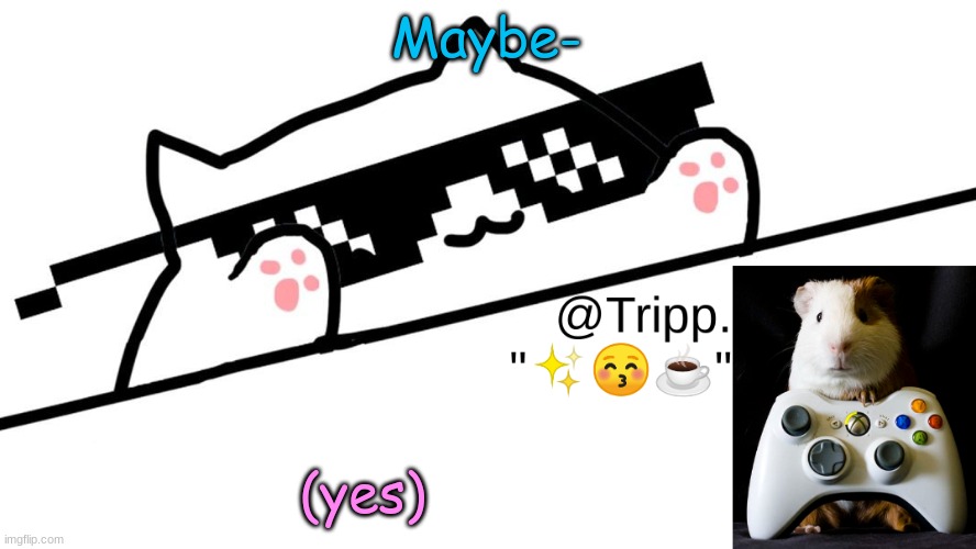 @Tripp.'s VERY AWESOME TEMP! :D | Maybe- (yes) | image tagged in tripp 's very awesome temp d | made w/ Imgflip meme maker