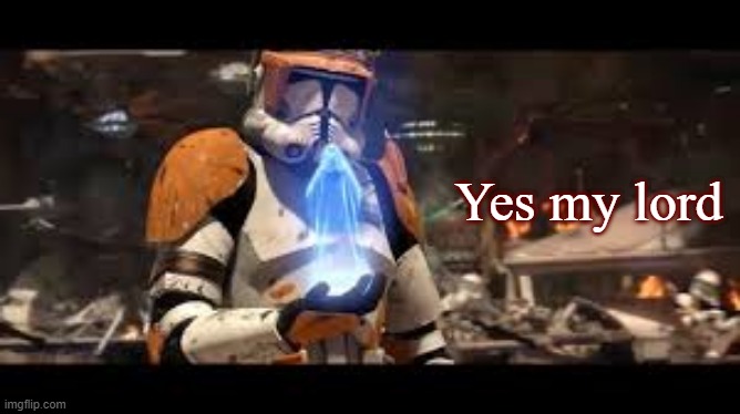 Yes my lord | image tagged in yes my lord,new template,eggs-dee,star wars | made w/ Imgflip meme maker
