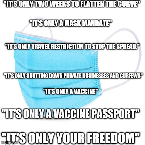 Frogs in a pot, popping like they hot | "IT'S ONLY TWO WEEKS TO FLATTEN THE CURVE"; "IT'S ONLY A MASK MANDATE"; "IT'S ONLY TRAVEL RESTRICTION TO STOP THE SPREAD."; "IT'S ONLY SHUTTING DOWN PRIVATE BUSINESSES AND CURFEWS"; "IT'S ONLY A VACCINE"; "IT'S ONLY A VACCINE PASSPORT"; "IT'S ONLY YOUR FREEDOM" | image tagged in tyranny,sheeple | made w/ Imgflip meme maker