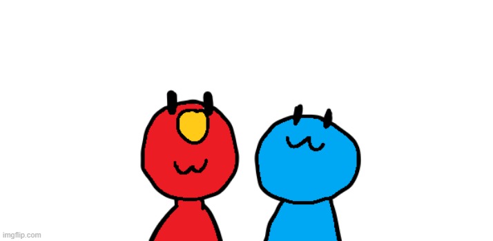 elmo and cookie monster :3 | image tagged in drawings,elmo | made w/ Imgflip meme maker
