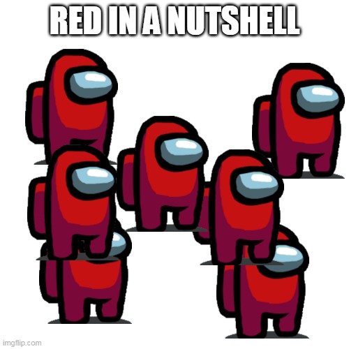 what the | RED IN A NUTSHELL | image tagged in memes,blank transparent square | made w/ Imgflip meme maker