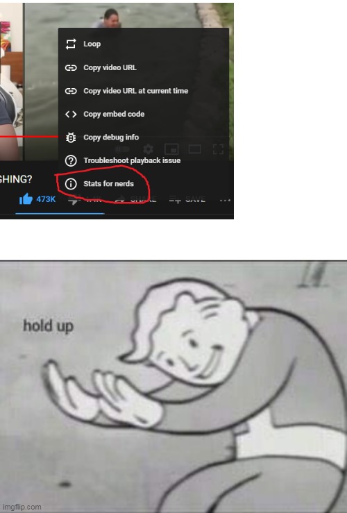 youtube new feature | image tagged in blank white template,fallout hold up,youtube | made w/ Imgflip meme maker