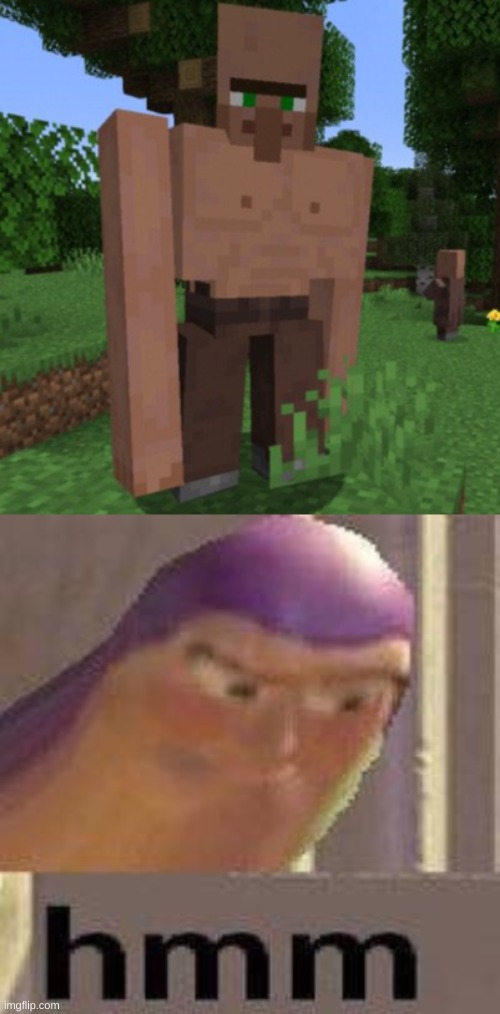 The iron golem is kind of a villager change my mind | image tagged in buzz lightyear hmm,memes,funny,minecraft,not really a gif | made w/ Imgflip meme maker