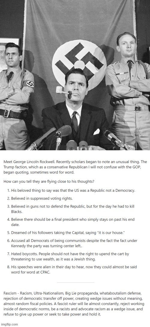 George Lincoln Rockwell: American Nazi of yesteryear, forefather of the MAGA movement. | image tagged in george lincoln rockwell exposed,maga,nazis,neo-nazis,right wing,white nationalism | made w/ Imgflip meme maker
