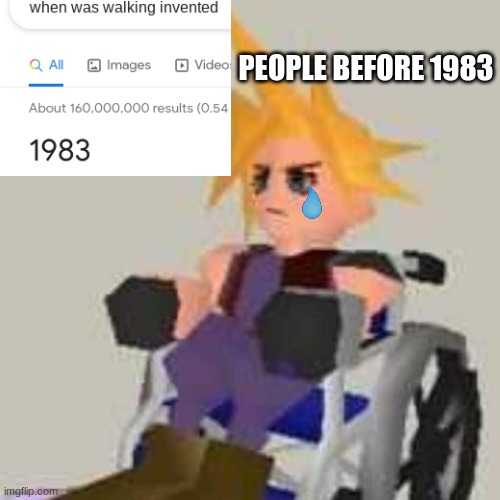 Cloud disabled | PEOPLE BEFORE 1983 | image tagged in cloud disabled | made w/ Imgflip meme maker