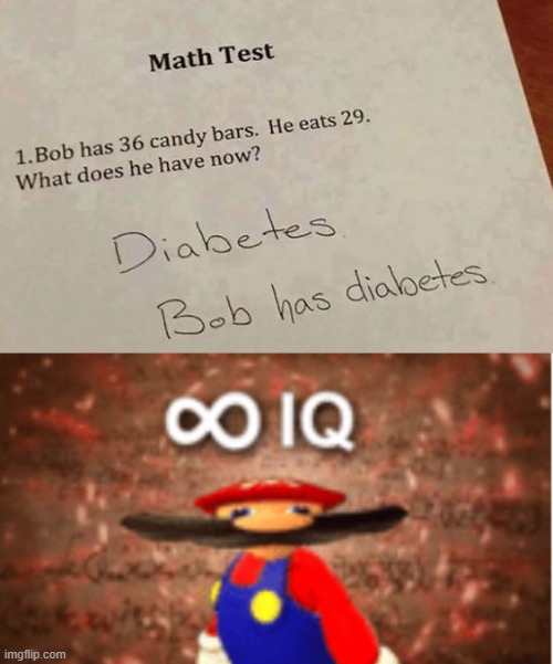 Infinite IQ | image tagged in math test,infinite iq | made w/ Imgflip meme maker