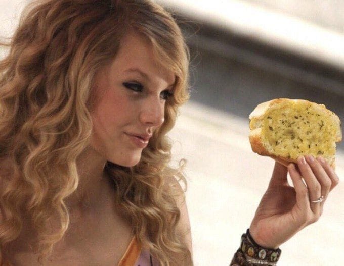 High Quality Taylor Swift vs. Garlic bread Blank Meme Template