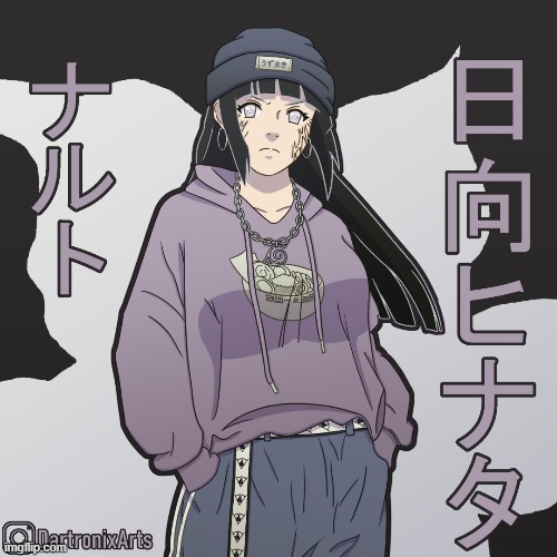 my streetwear take on hinata | made w/ Imgflip meme maker