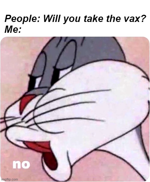 Ain't happening, Skippy. | People: Will you take the vax?
Me: | image tagged in covid,antivax | made w/ Imgflip meme maker