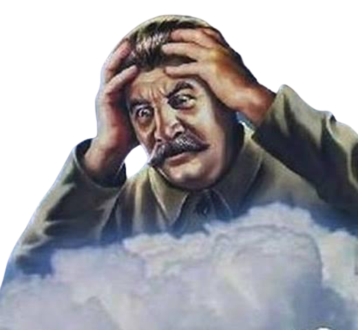 High Quality Worrying Stalin transparent Blank Meme Template