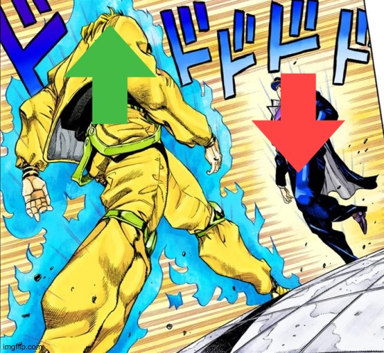 Good will always conquer evil UPVOTE DIS MEME FOR CHOCCY MILK!!!!! | image tagged in jojo's walk | made w/ Imgflip meme maker