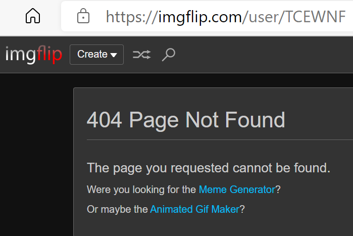 TCEWNF 404'd Blank Meme Template
