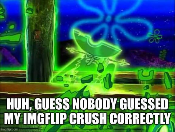 Flying Dutchman | HUH, GUESS NOBODY GUESSED MY IMGFLIP CRUSH CORRECTLY | image tagged in flying dutchman | made w/ Imgflip meme maker