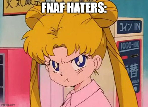 sailor moon | FNAF HATERS: | image tagged in sailor moon | made w/ Imgflip meme maker