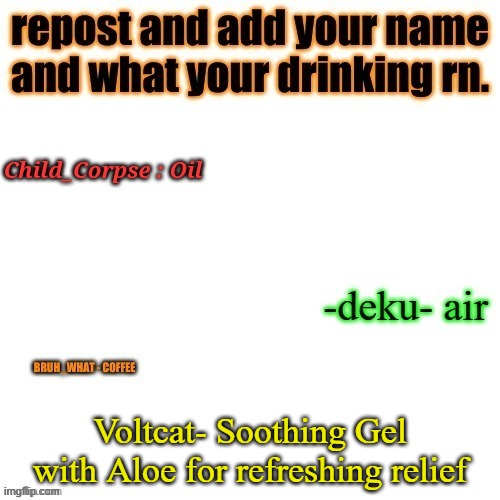 NOM NOM NOM | Voltcat- Soothing Gel with Aloe for refreshing relief | made w/ Imgflip meme maker