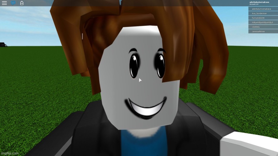Roblox bacon hair | image tagged in roblox bacon hair,smile | made w/ Imgflip meme maker
