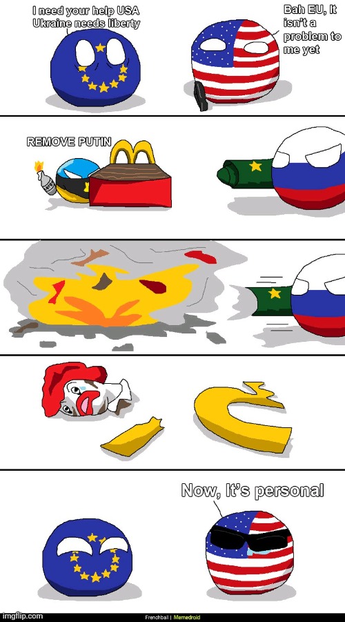 For Democracy and Health! | image tagged in usa,russia,ukraine,mcdonalds | made w/ Imgflip meme maker