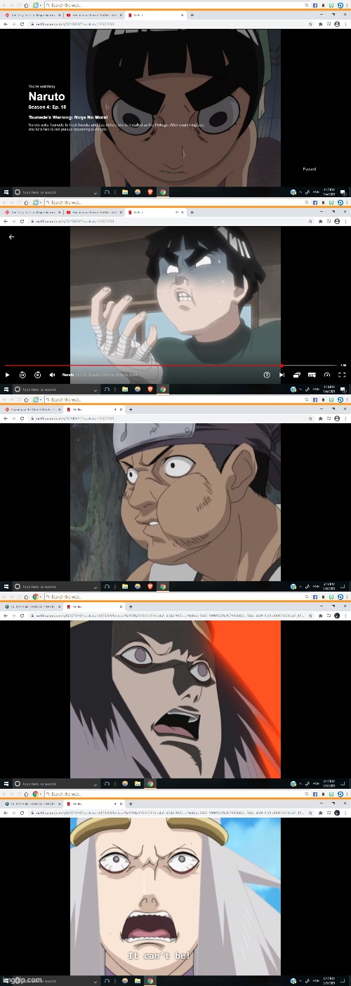 a compilation of random cursed screenshots i took while watching naruto | made w/ Imgflip meme maker