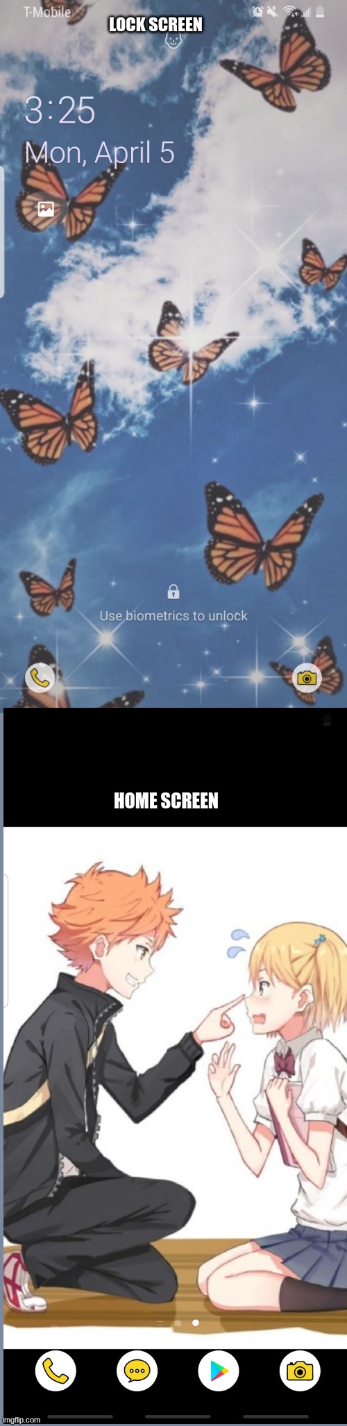 LOCK SCREEN; HOME SCREEN | made w/ Imgflip meme maker