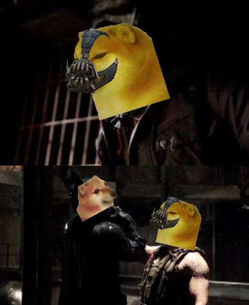 High Quality Horny Jail Doge Bane Batman Blank Meme Template