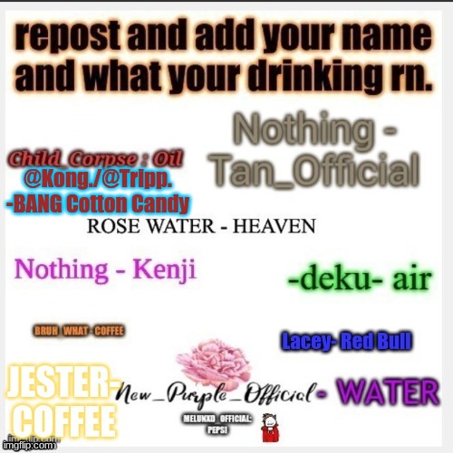 Trend go BRRR | @Kong./@Tripp. -BANG Cotton Candy | made w/ Imgflip meme maker