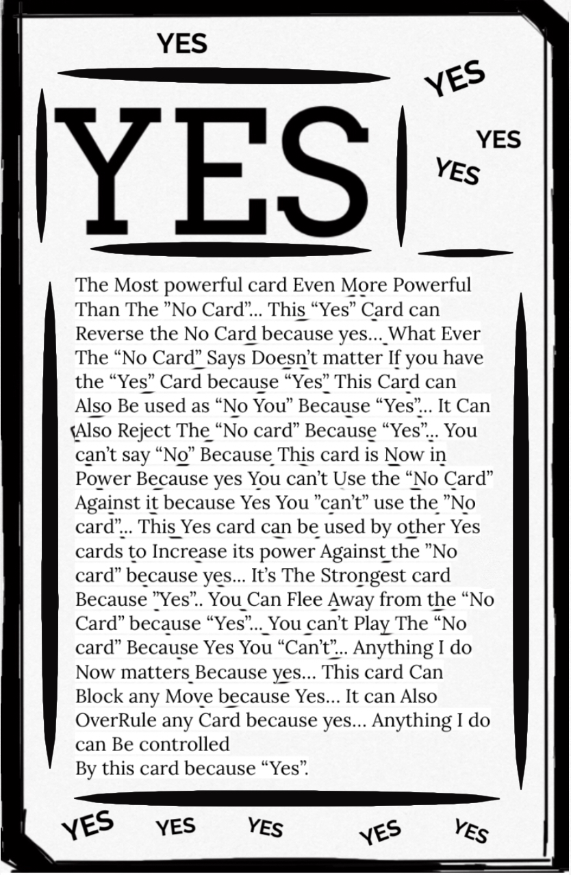 High Quality Yes Card Blank Meme Template