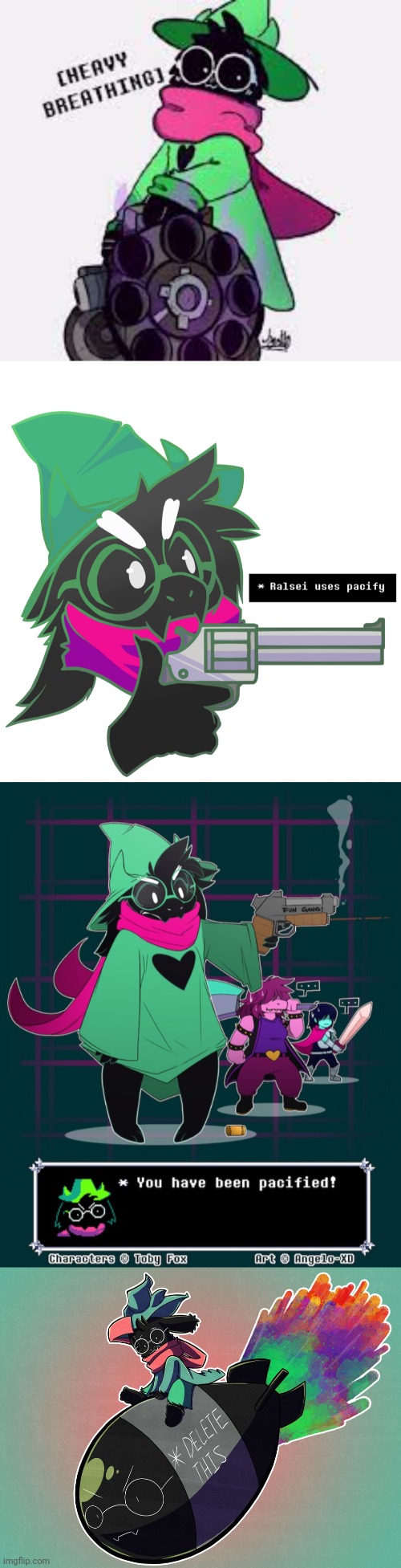 image tagged in ralsei,use pacify,ralsei you have been pacified,ralsei bomb | made w/ Imgflip meme maker