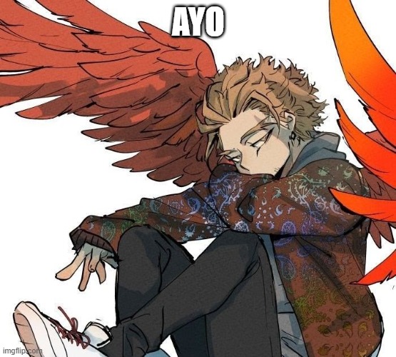 Hey guys! Friendly neighborhood Hawks here! | AYO | image tagged in mha,anime | made w/ Imgflip meme maker