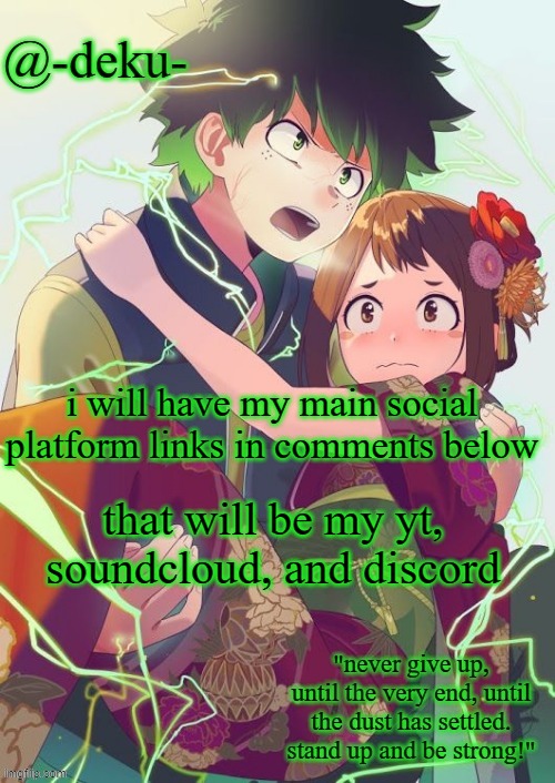 might as well start the sponsorship in my own stream ig | i will have my main social platform links in comments below; that will be my yt, soundcloud, and discord | made w/ Imgflip meme maker
