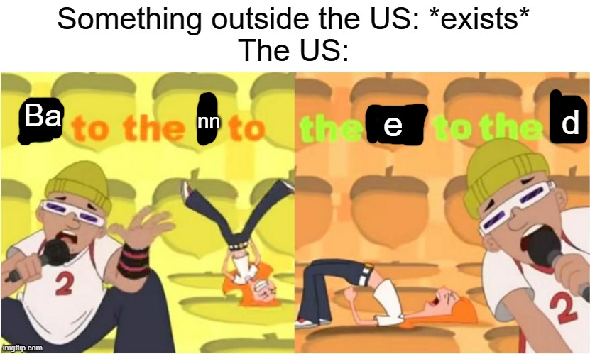 Like Kinder Egg | Something outside the US: *exists*
The US:; Ba; nn; e; d | image tagged in simp s to the i to the m to the p,kinder eggs | made w/ Imgflip meme maker
