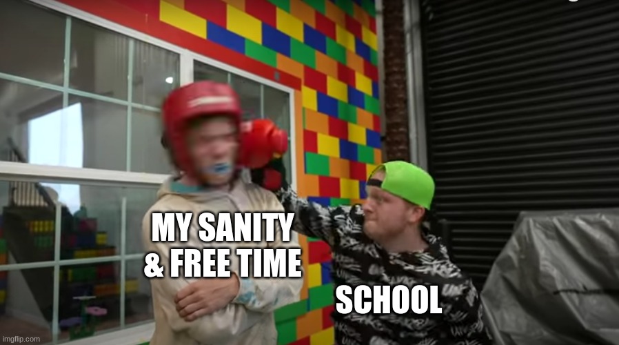 School in a nutshell | MY SANITY
& FREE TIME; SCHOOL | image tagged in funny memes | made w/ Imgflip meme maker