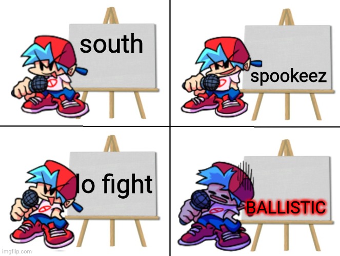its very true | spookeez; south; lo fight; BALLISTIC | image tagged in the bf's plan | made w/ Imgflip meme maker