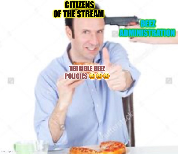 CITIZENS OF THE STREAM; BEEZ ADMINISTRATION; TERRIBLE BEEZ POLICIES 😩😩😩 | made w/ Imgflip meme maker
